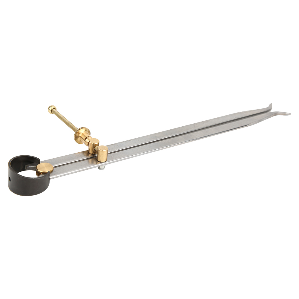 Feingeschliffener Federteiler Aus Kohlenstoffstahl Und Messing Mit Flachen Schenkeln, Innenliegender Federzirkel, 250 Mm