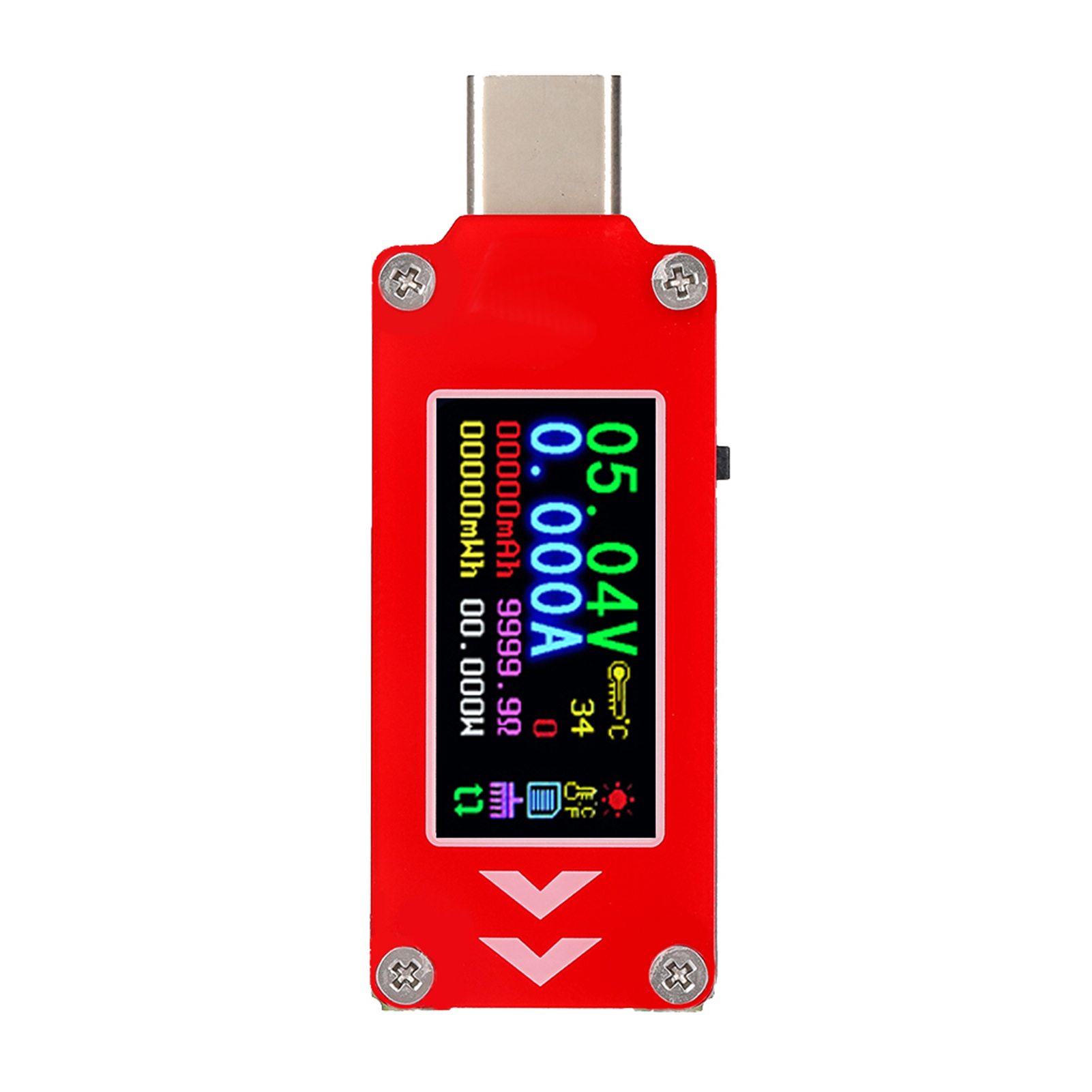 Tc64 Farbdisplay Pd-ladegerät Typ C Tester Ladespannungs- Und Stromkapazitätsdetektor Messgerät