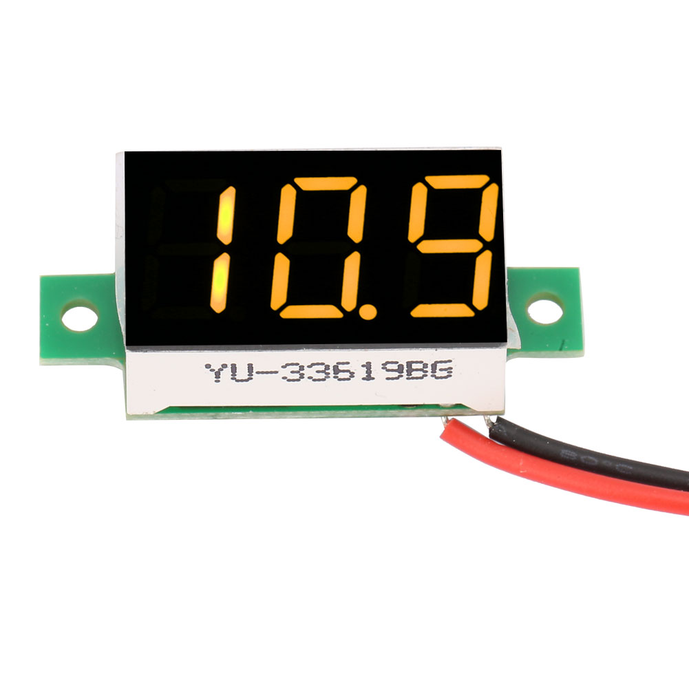 5 Stück Mini-led-digitalröhren-voltmeter Dc 2,4 V - 30 V 0,36 Zoll Zweidraht-spannungsprüfer 5 Farben