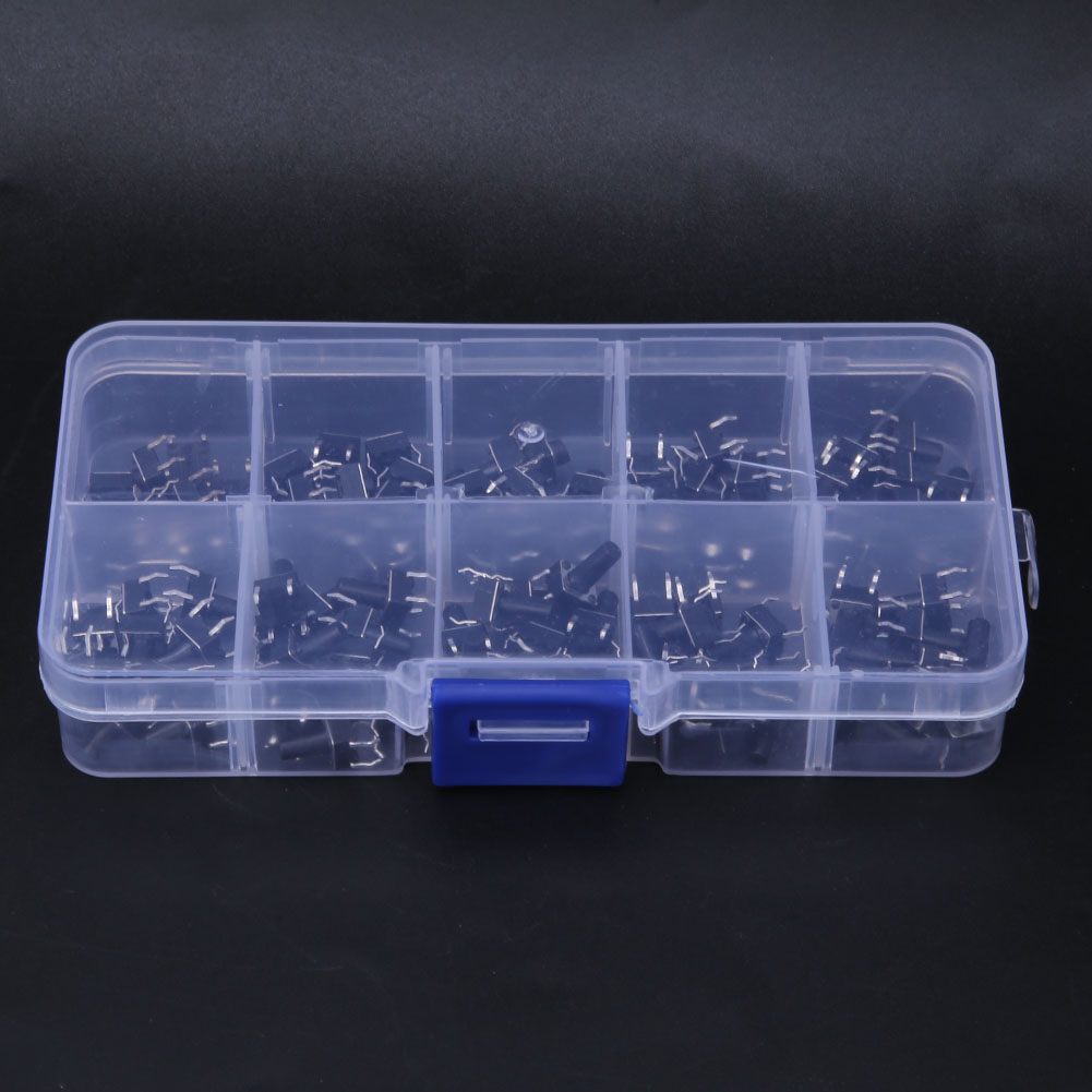 100 Stück 10-wert 6x6x4,3-13 Mm Taktiler Drucktaster, Wasserdichter Mikro-taktschalter