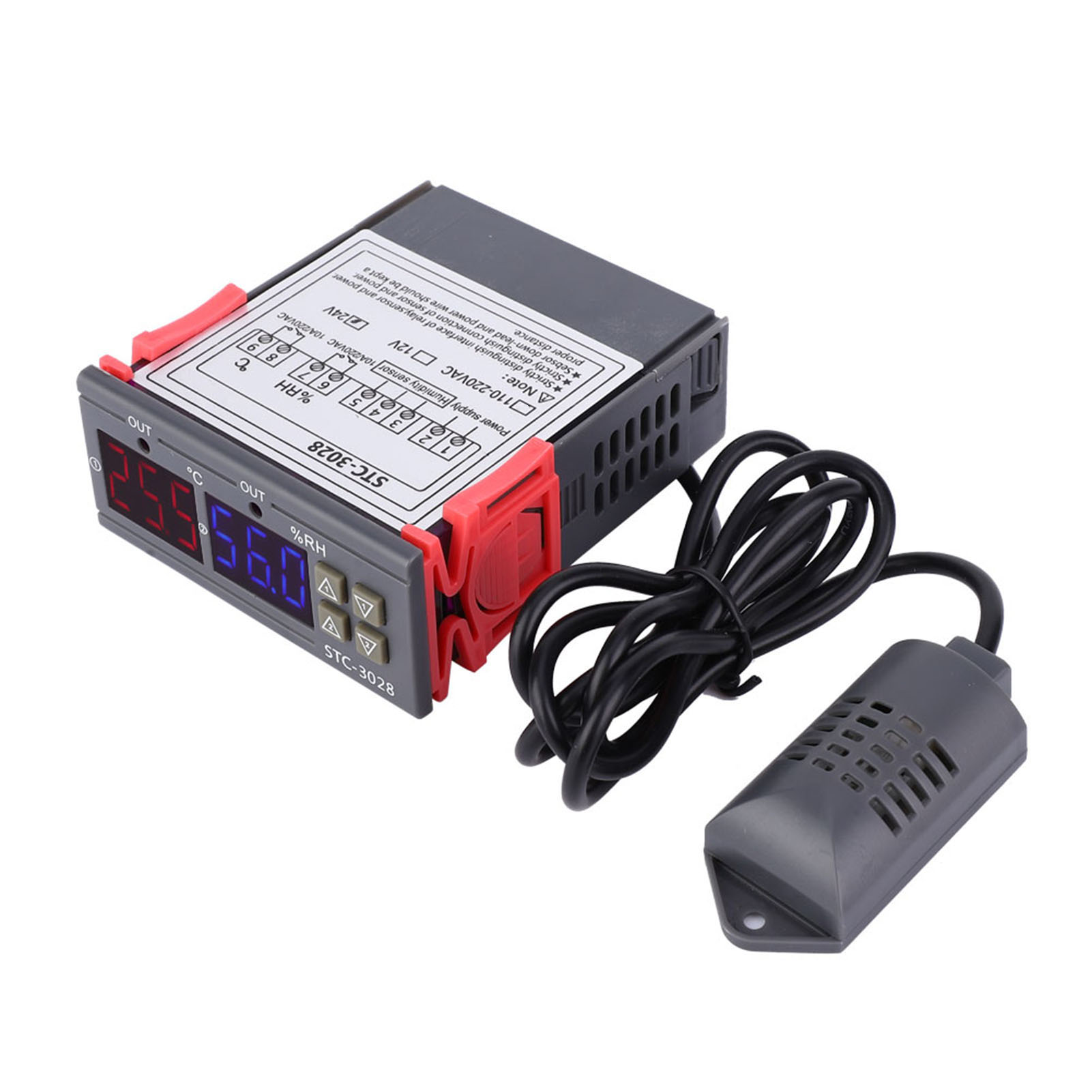 Stc-3028 Digitalanzeige-temperatur- Und Feuchtigkeitsregler Mit Integriertem Sensor (24 V)