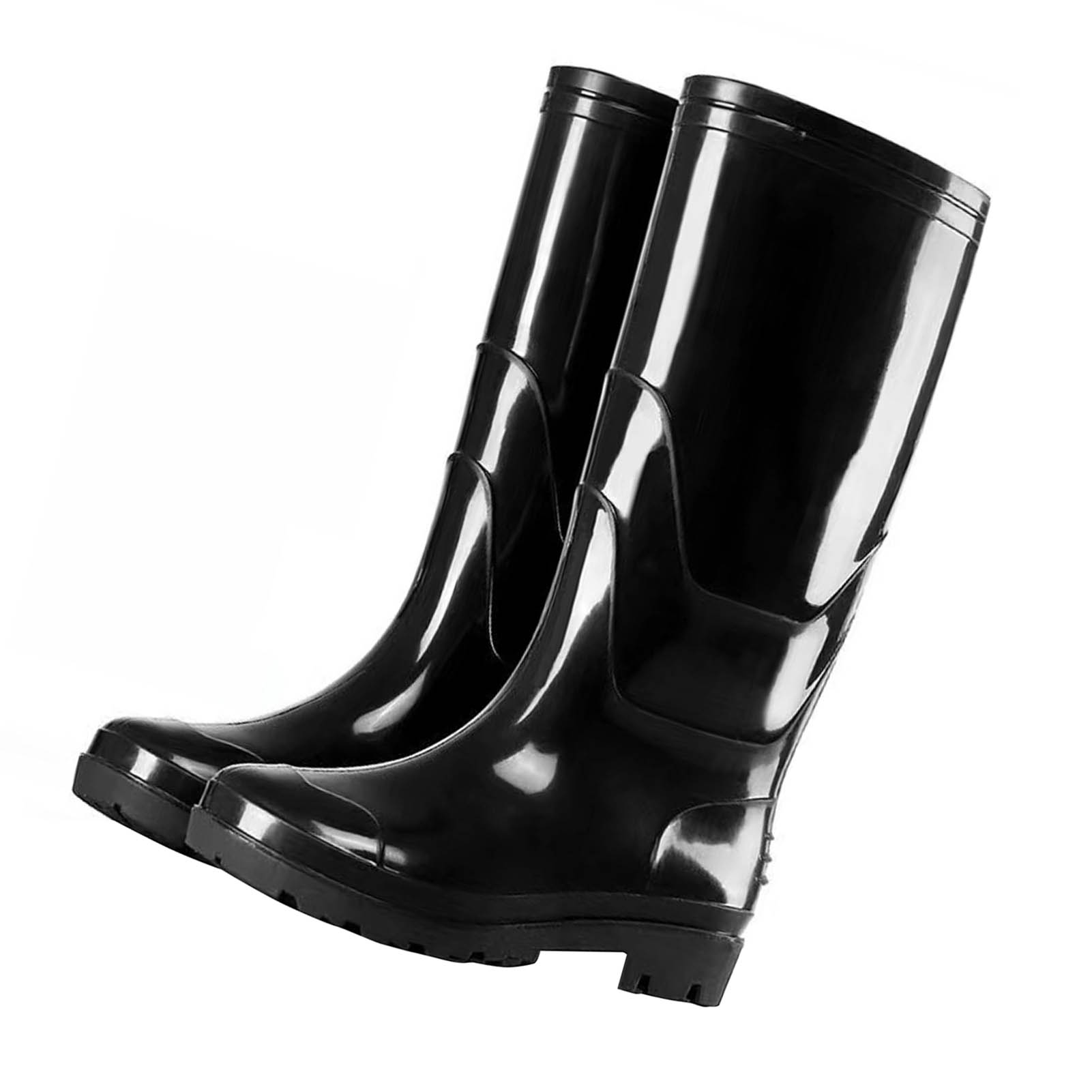 Herren-regenstiefel, Wasserdicht, Rutschfest, Abriebfest, Ergonomisch, Arbeitsschutz, Hohe Stiefel, Größe 42 (27x37,5x10,1)