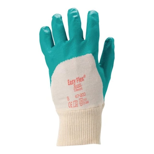 Handschuhe EN388 Kat.II Easy Flex 47-200 Gr. 9 Baumwolle m.3/4 Nitril grün 12 Stk - Ansell