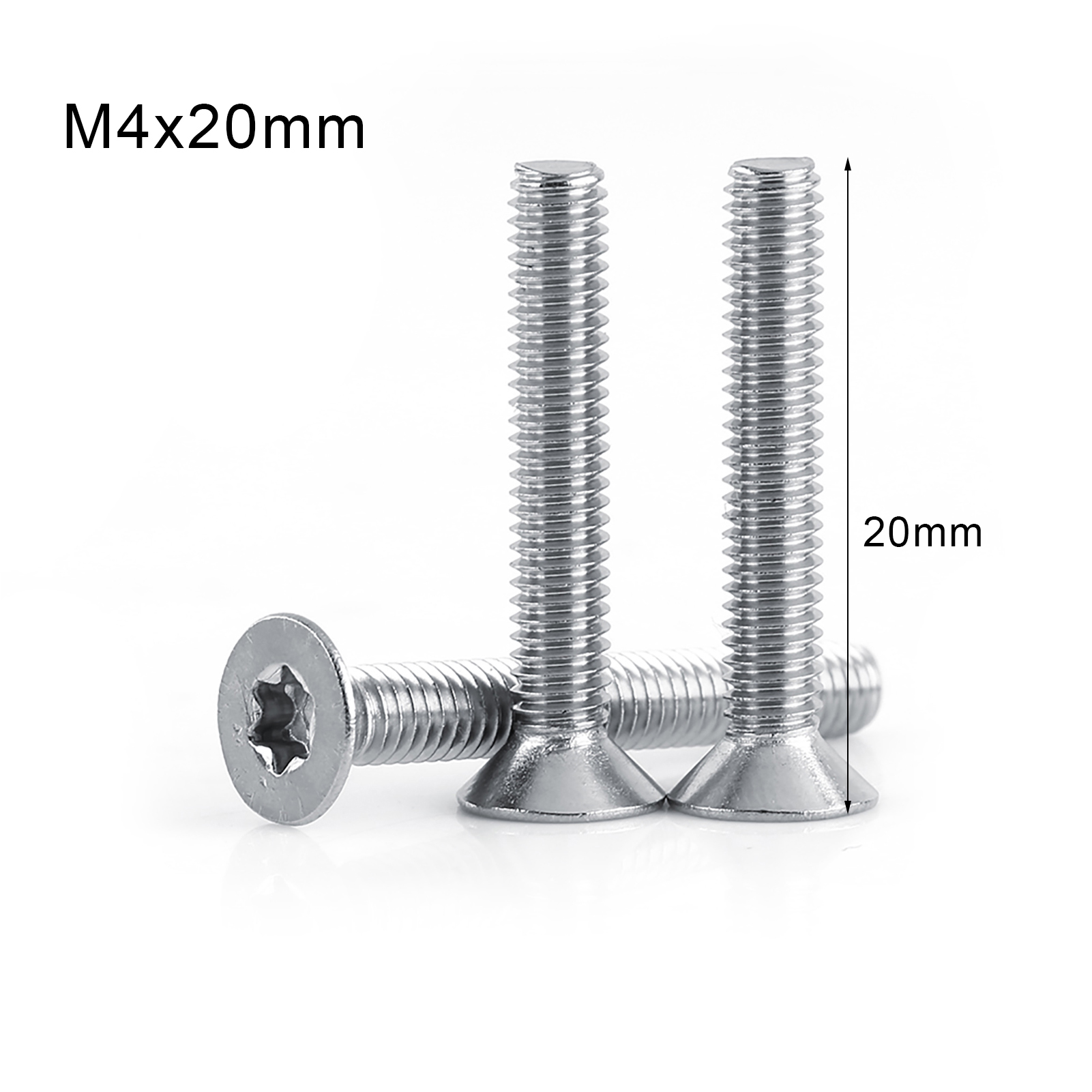 M4 Edelstahl-flachkopf-sternantrieb-maschinenschrauben (m4×20)