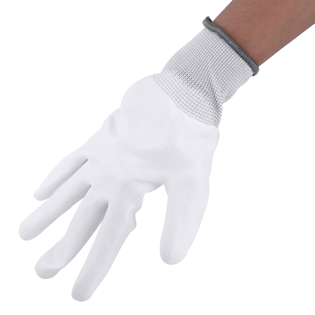 Antistatische, Rutschfeste Handschuhe Mit Pu-beschichtung Für Pc-, Computer- Und Handy-reparaturen (l)