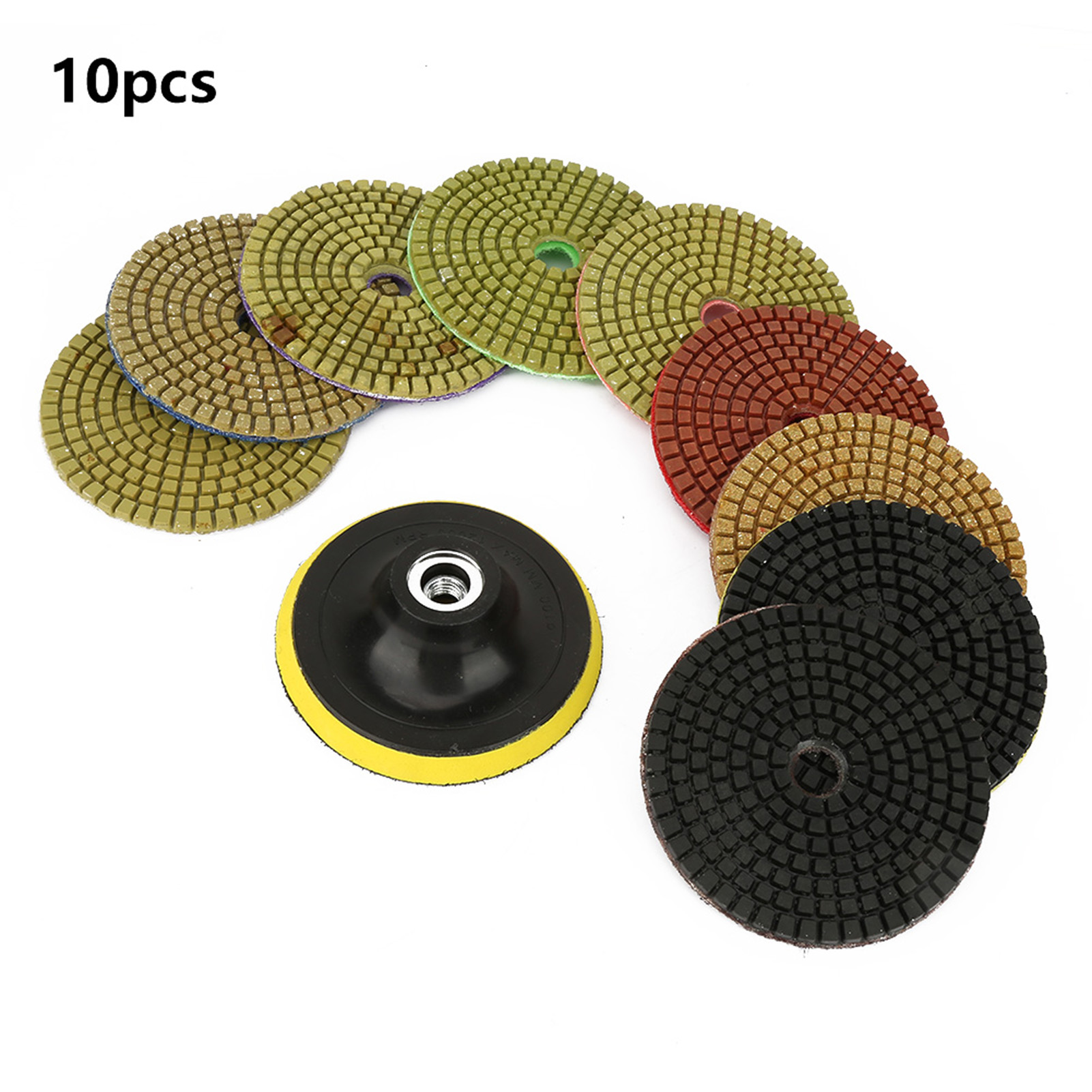 10-teiliges Set Runder Diamantschleifscheiben (topfschleifscheiben), Durchmesser 100 Mm