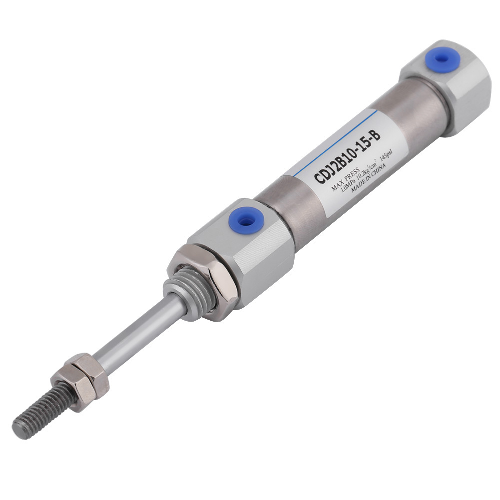1 Stück Mini-edelstahl-doppelwirkungs-luftzylinder, Hub 15 Mm/0,6 Zoll, Max. 1 Mpa