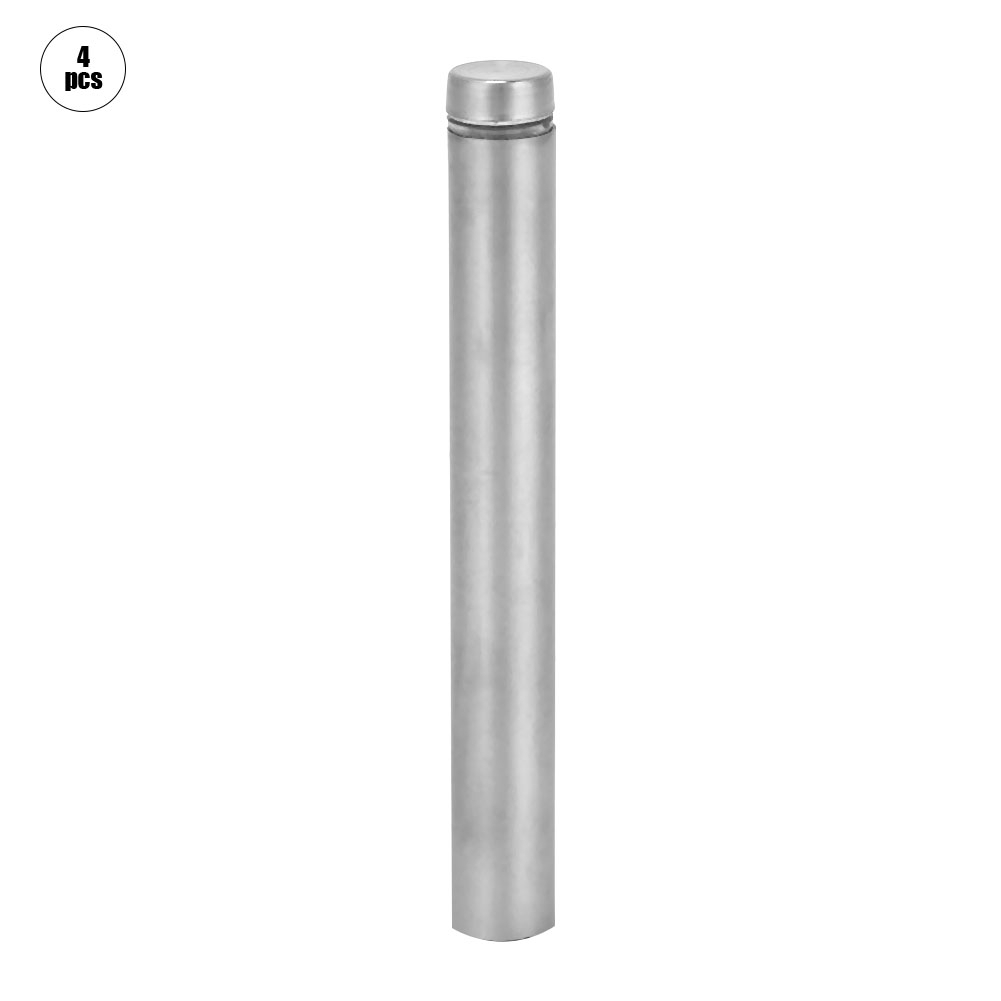 4 Stück Befestigungsschrauben Aus Edelstahl Für Werbeschilder, Hohlglas-abstandsstifte (12 X 120 Mm)