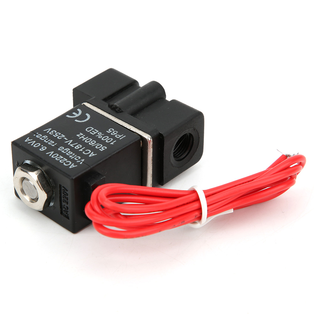 Schnell Ansprechendes Elektrisches Magnetventil Aus Kunststoff, 220 V, 2-wege, Für Luft, Wasser Und Öl, G1/8