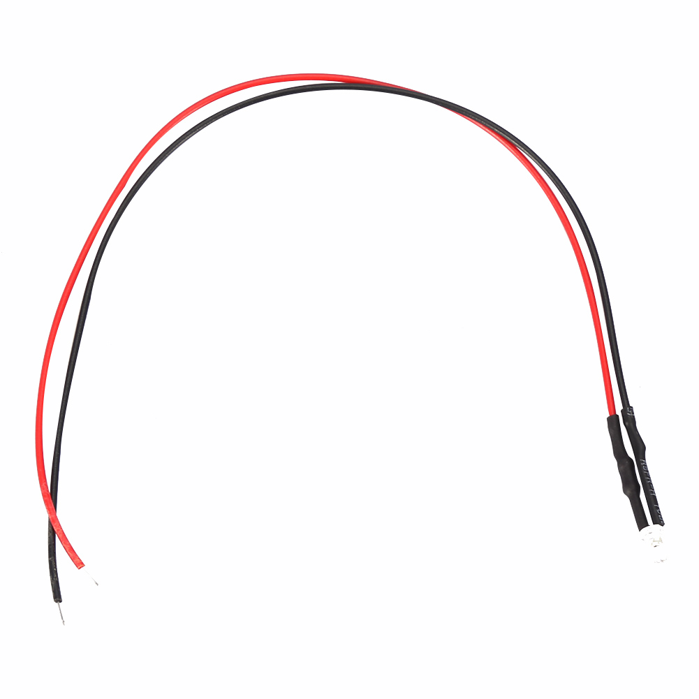 10 Stück 12v 3mm Led Leuchtdiode Kabel Mehrfarbiges Led-lichtkabel 20cm 0,06w(1)