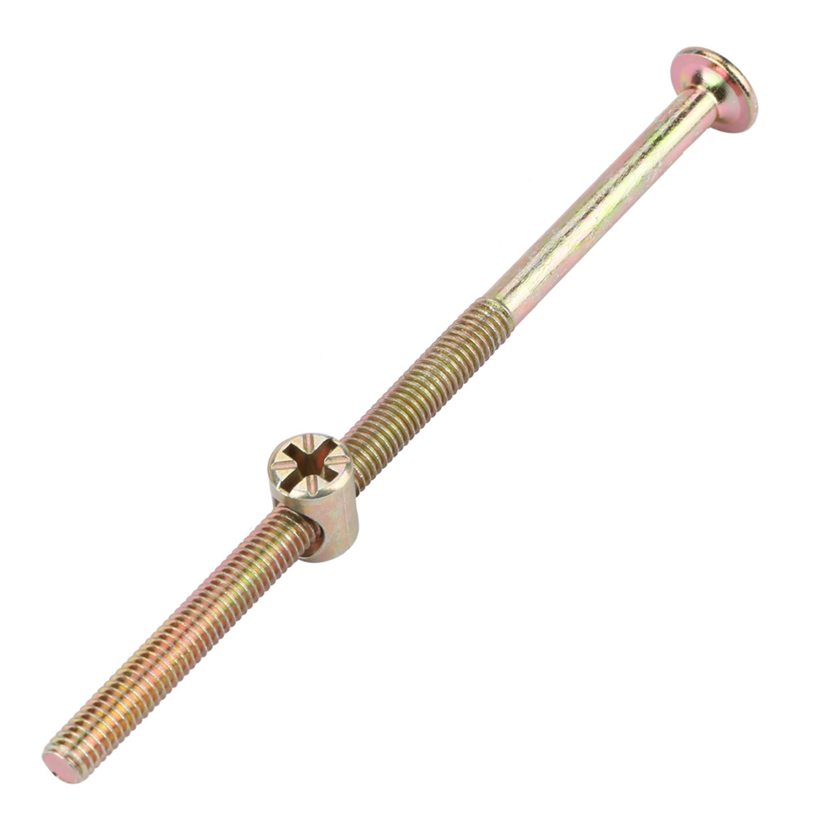 10 Stück Hochwertige, Farbverzinkte Sechskant-flachkopfschrauben Mit Hammerkopfmutter Aus Kohlenstoffstahl (6 120 Mm)