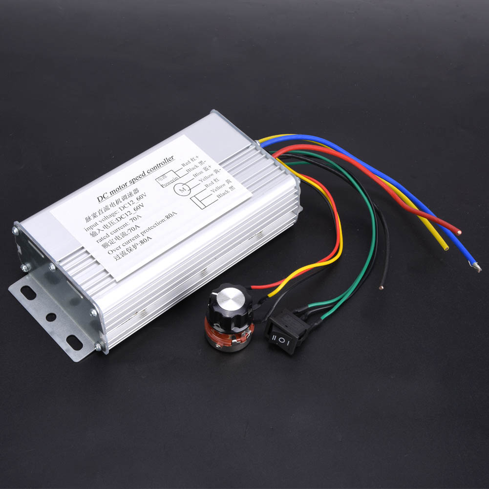12v-60v 70a Pwm-gleichstrommotor-drehzahlregler, Reversibel, Vorwärts-/rückwärtslauf