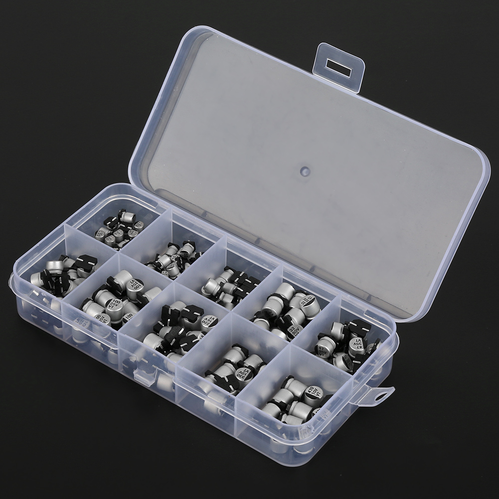 200 Stück 10-50v Smd-elektrolytkondensatoren Set 1uf 470uf E Cap Kondensatorsortiment