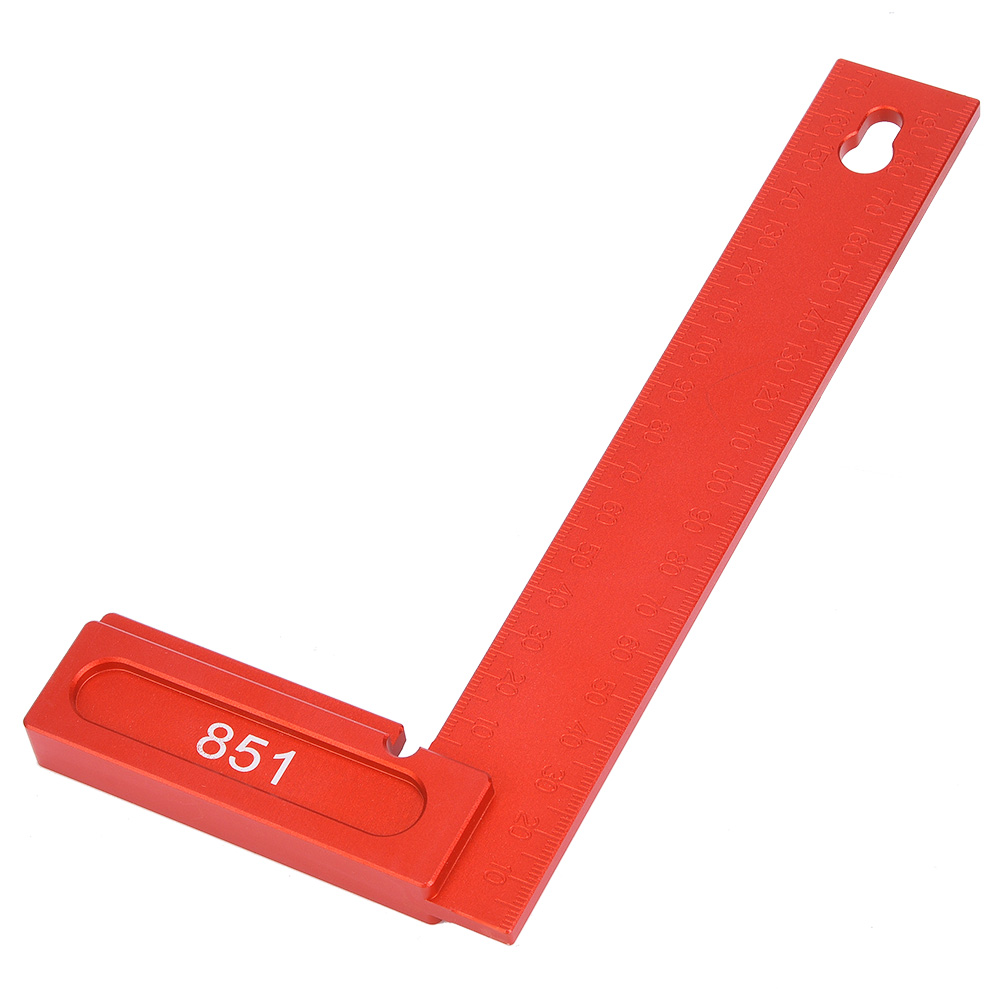 Rechtwinkliger Lineal Aus Aluminiumlegierung, 90 Grad, L-förmig, Holzbearbeitungswerkzeug Für Schreiner, 0-200 Mm (851 Rechtwinkliger Lineal)