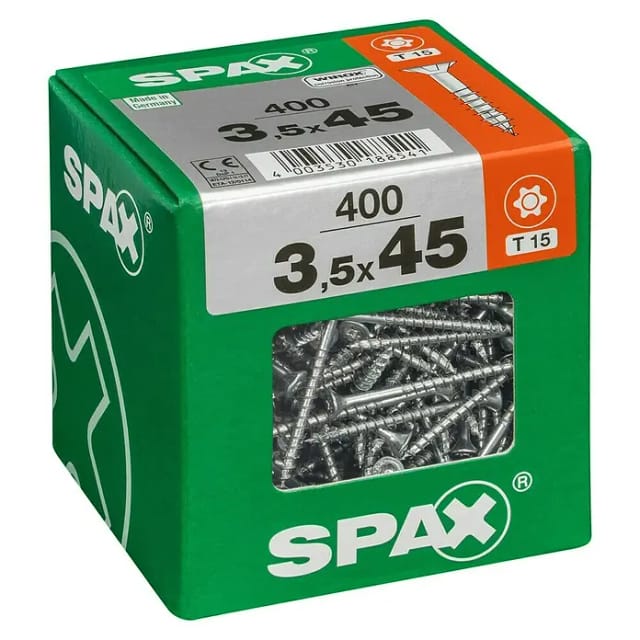 Spax - Universalschrauben 3.5 x 45 mm tx 20 - 400 Stk. Holzschrauben