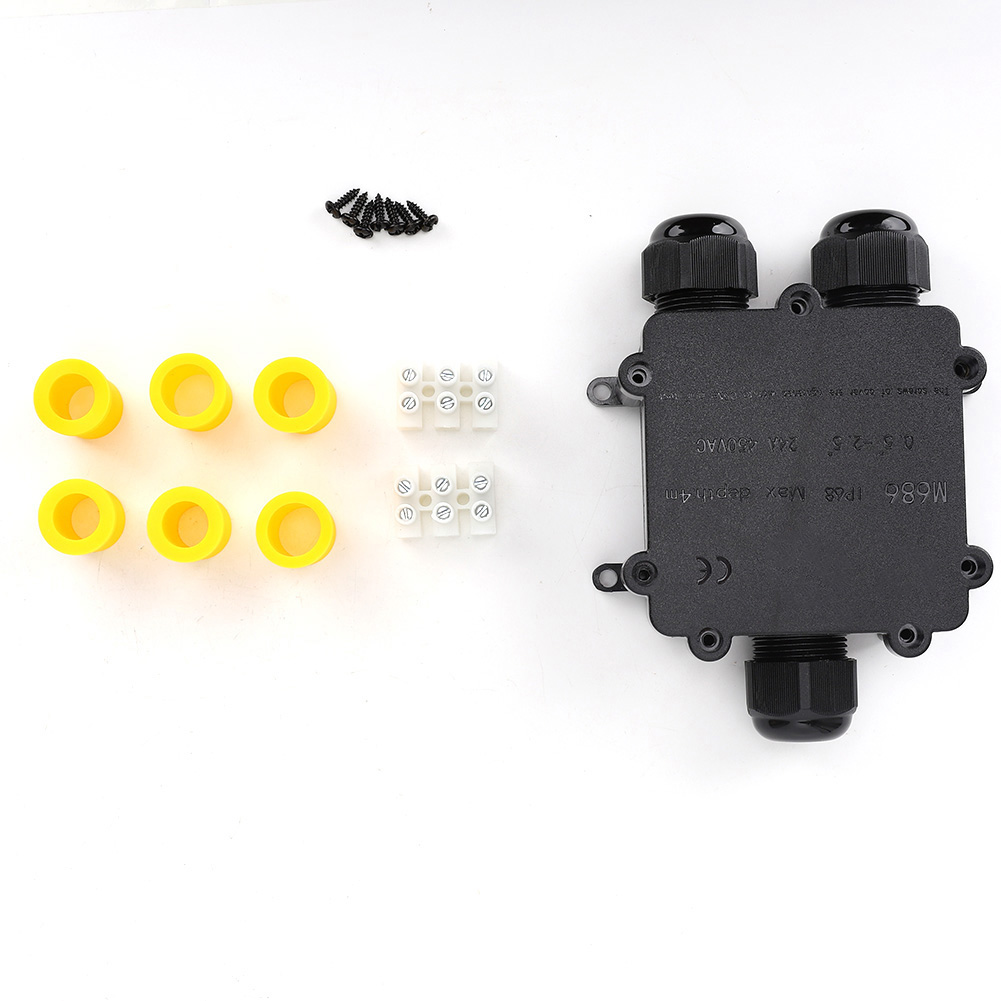 Ip68 Wasserdichter Kunststoff-anschlusskasten M686 Für Außenkabel, 3-wege-anschlusskasten, Y-typ