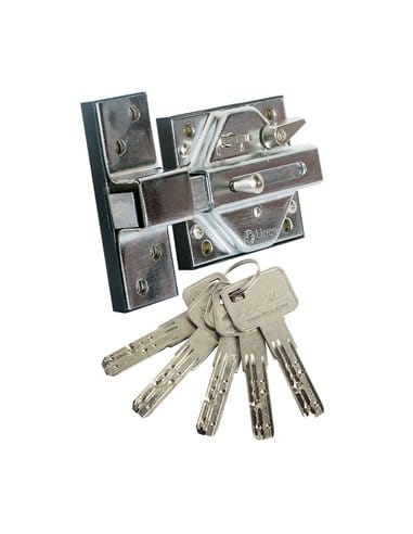 Lince - Hochsicherheits-Riegel 7930R, verchromtes Eisen-Finish, 97930RHC