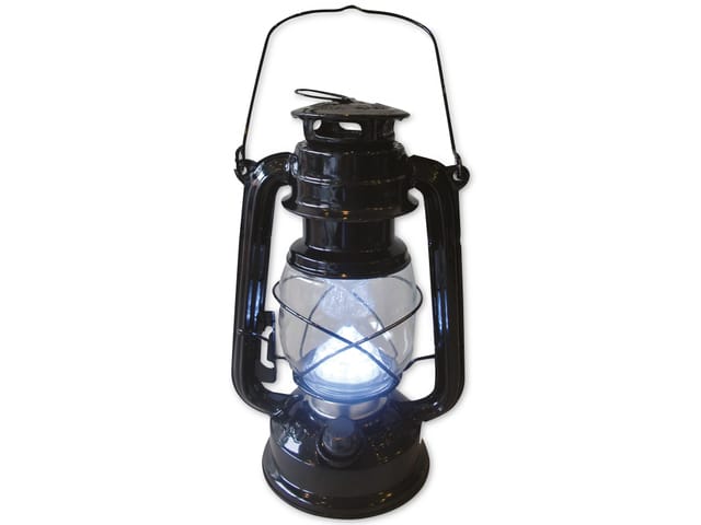 Led Laterne mit 12 LED's schwarz Campingzubehör - Happy People