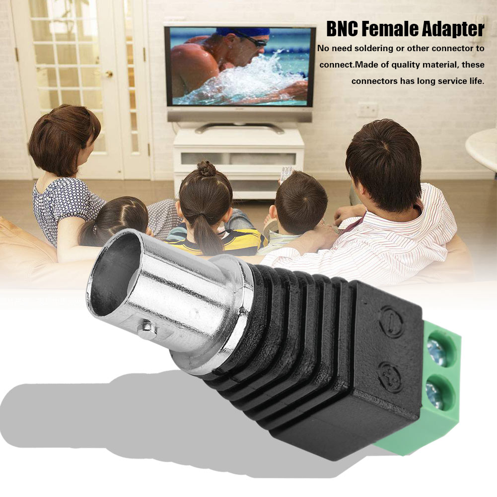 10 Stück Grüne Koaxial-bnc-buchsen-kabelverbinder, Adapter Für Cctv-video-balun-kameras