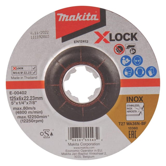 Schruppscheibe 125x6mm inox - Makita
