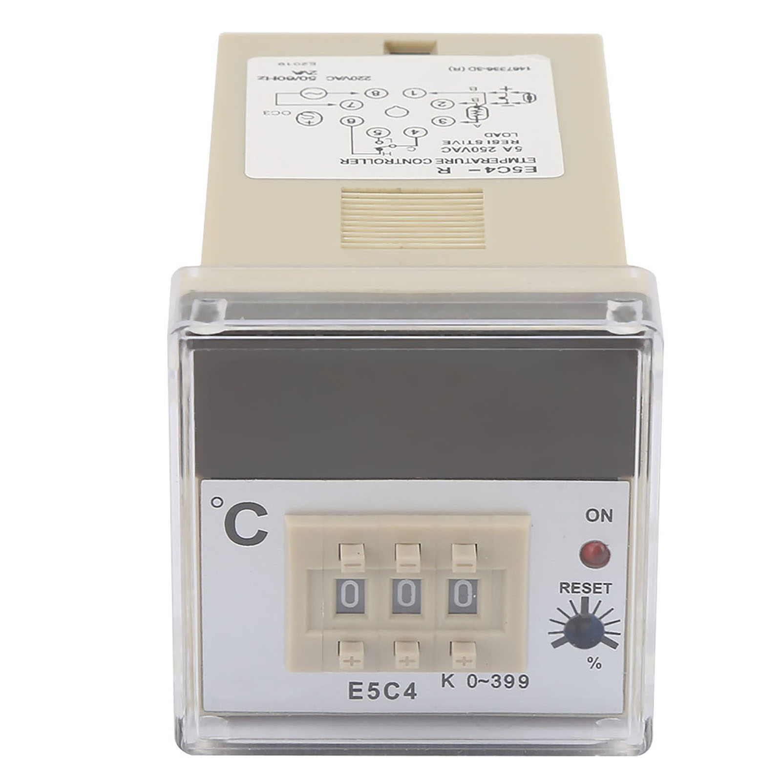0111rom E5c4-r20k Temperaturregler Thermoelement Typ K 220 V 0–399 °c