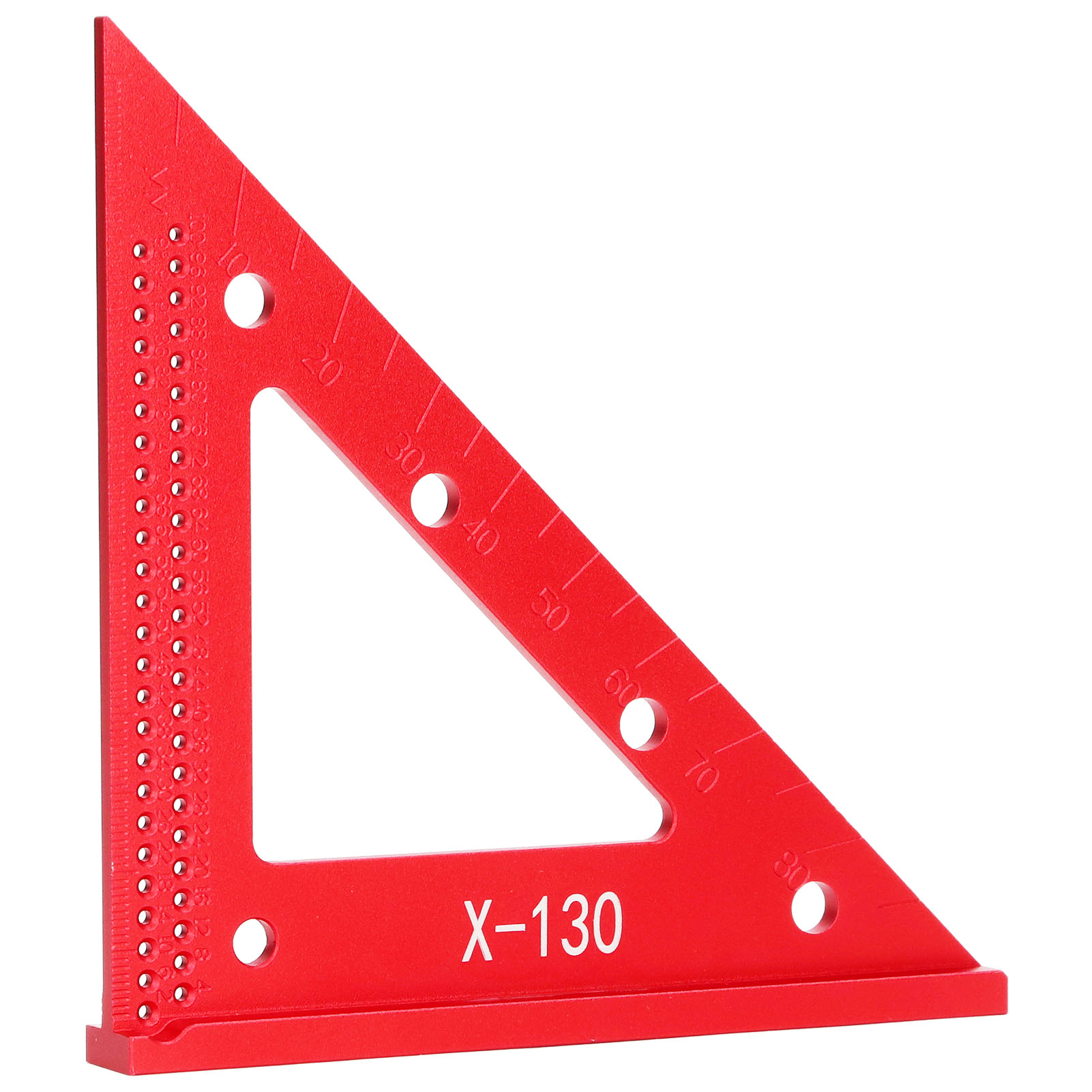 Dreiecklineal Aus Aluminiumlegierung Mit Transparenter Skala, 5,1 Zoll, Für Zimmerei Und Dachstuhl.