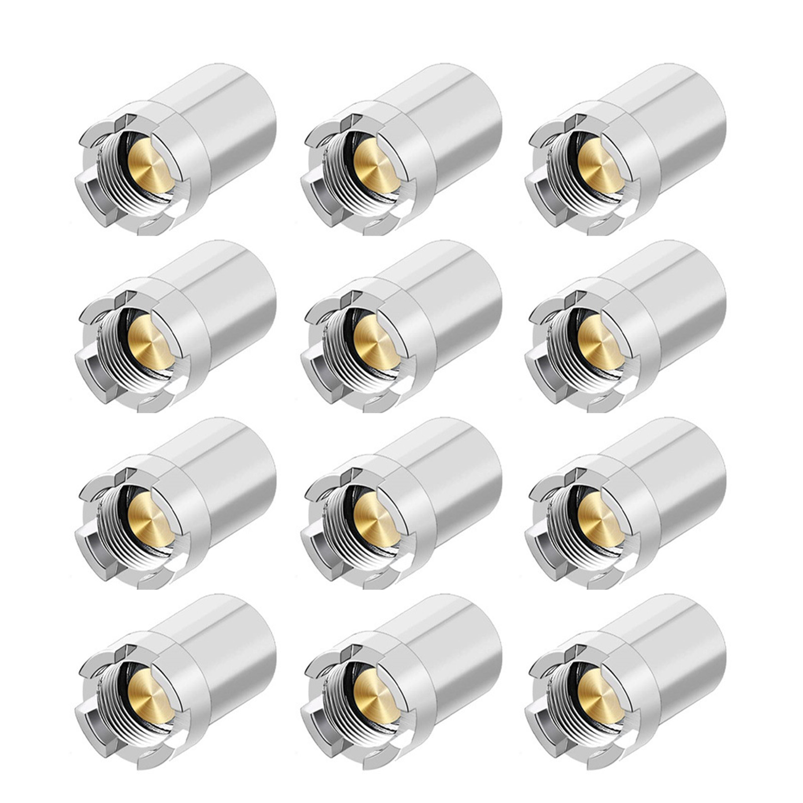 12 Stück Gewindemagnetadapter, Messingkern, Gehäuse Aus Legiertem Stahl, Starke Leitfähigkeit, Verdampferadapter