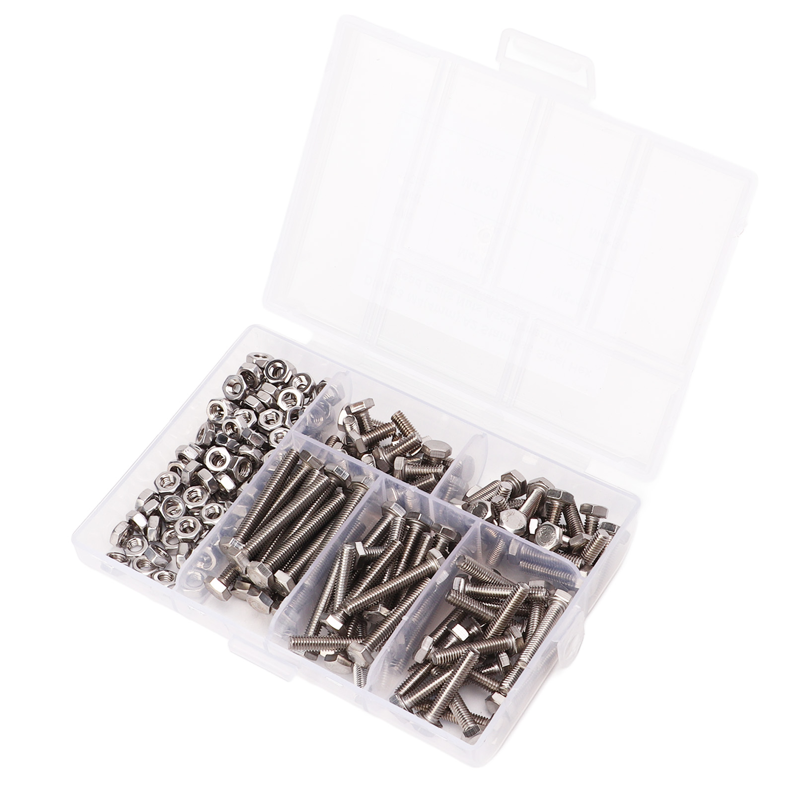 200 Stück Sechskantschrauben, Edelstahl 304, Oxidationsbeständig, Metrisches Gewinde M4, Hochleistungsschrauben-set Mit Muttern