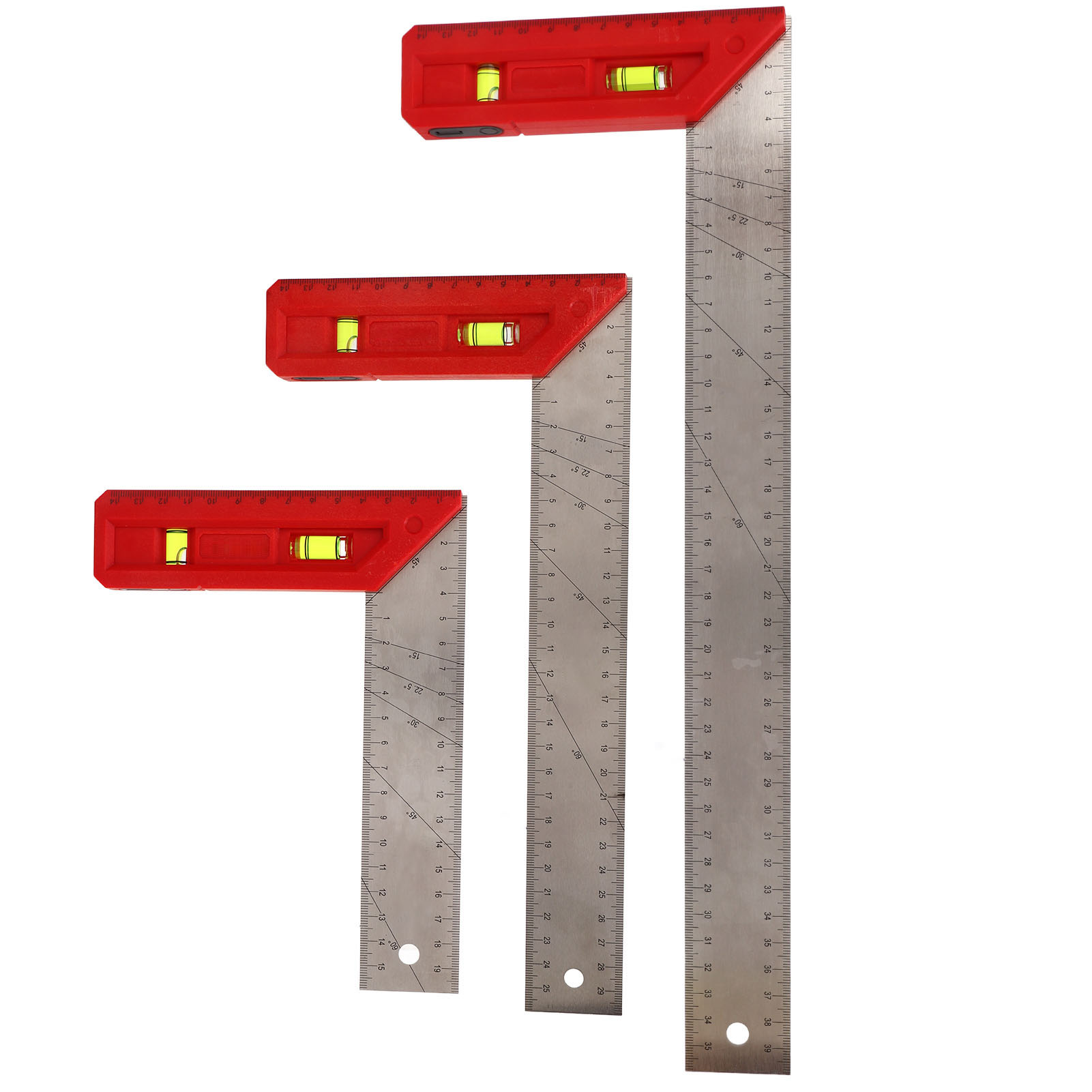 Schreinerwinkel, Professionelles Messlineal 90/45 Grad Mit Wasserwaage, 20 Cm