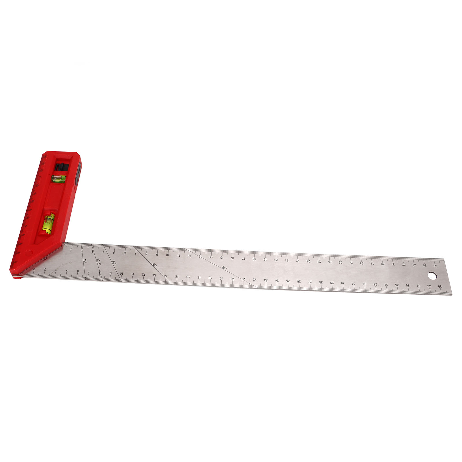 Schreinerwinkel, Professionelles Messlineal 90°/45° Mit Wasserwaage, 40 Cm