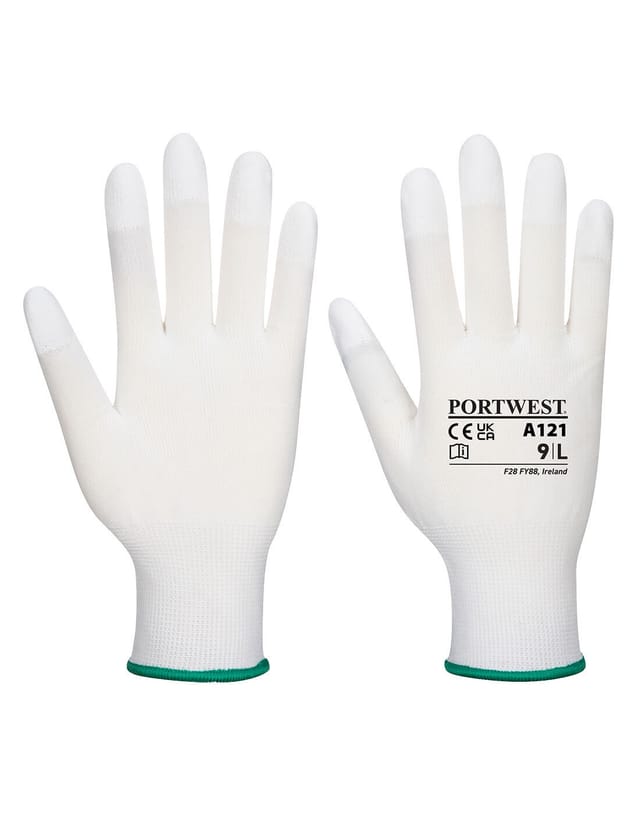 Handschuhe mit weißen PU-Beschichtungen, Fingerhandschuhe, Größe S (7)