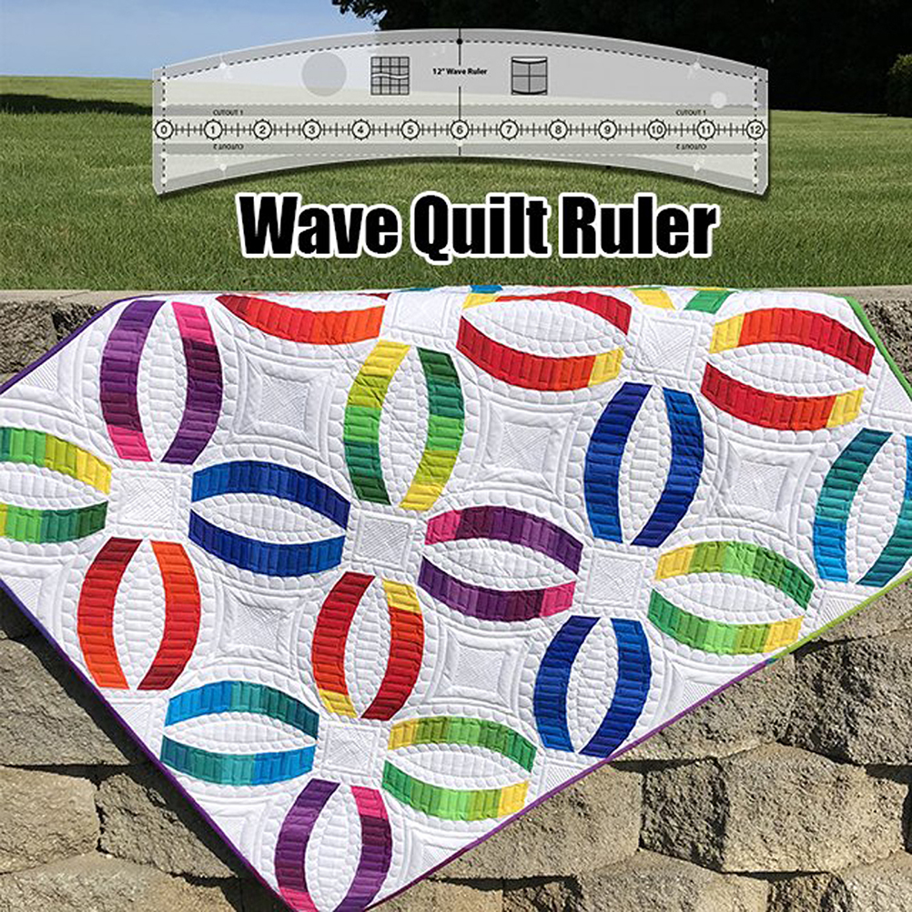 Wellen-quiltlineal Aus Acryl, Wellenkantenlineal, Diy-hand-patchwork-quiltvorlagen, Transparente Quiltlinealvorlagen Zum Nähen