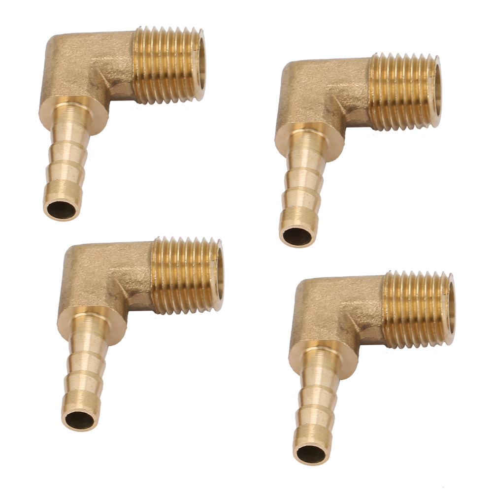 4 Stück Messing-winkel-schlauchanschluss Mit Außengewinde G1/4" 6 Mm