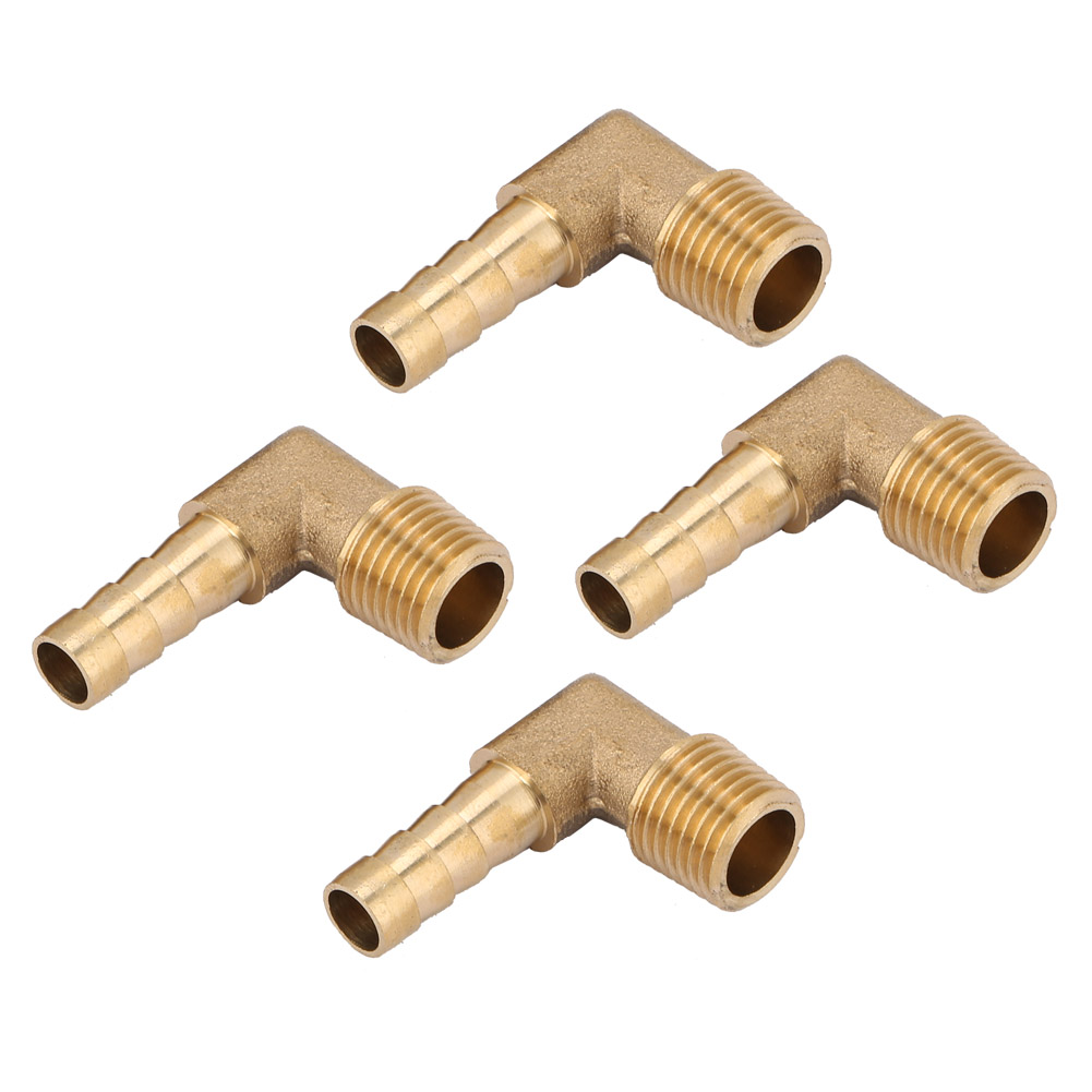 4 Stück Messing-winkel-schlauchanschluss Mit Außengewinde G1/4" 8 Mm