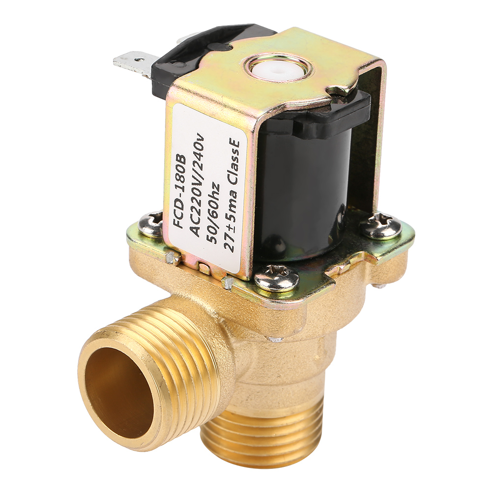 Elektrisches Magnetventil Aus Messing, Ac220v G1/2, Normal Geschlossen, Pilotgesteuert, Wassereinlass