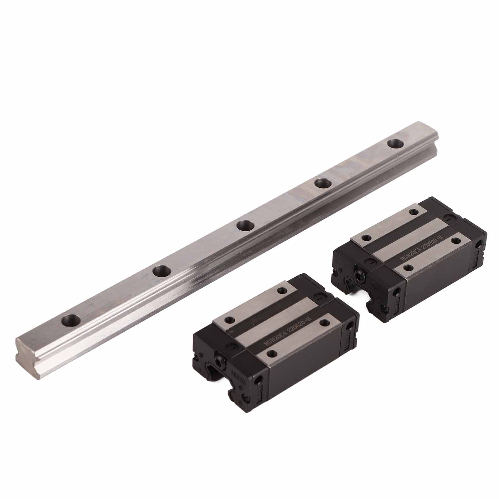 1 Stück Hgr20‐300mm Linearführungsschiene + 2 Stück Schlittenlagerblockgleiter