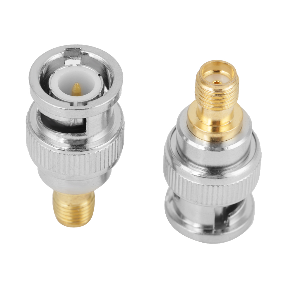 2 Stück Bnc-stecker Auf Sma-buchse Typ Hf-steckverbinder Koaxialadapter Testkonverter