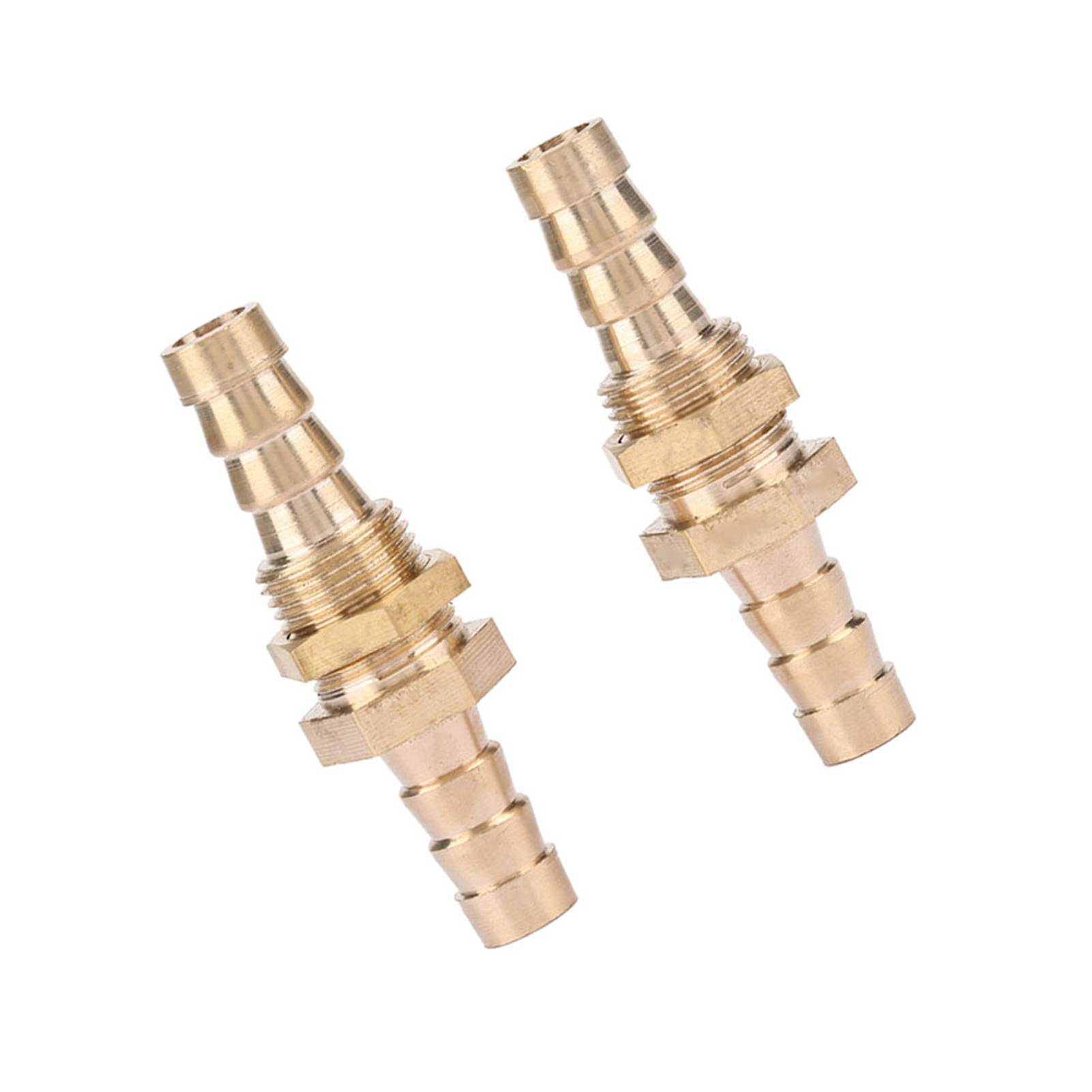 2 Stück Schlauchanschluss-rohrverschraubungs-kupplungsadapter Aus Messing (6 Mm)