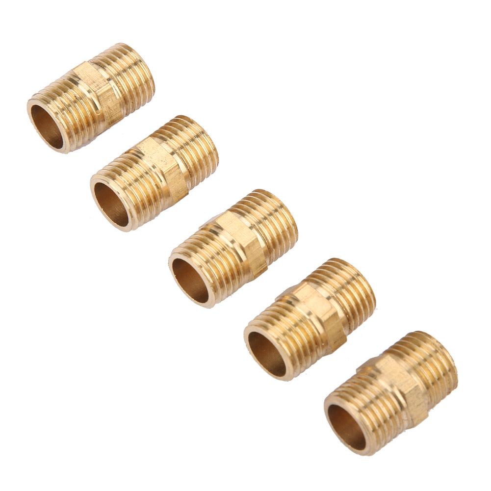 1/2" Messing-rohrverschraubung Sechskantnippel Wasserschlauch-verbindungszubehör (5 Stück)