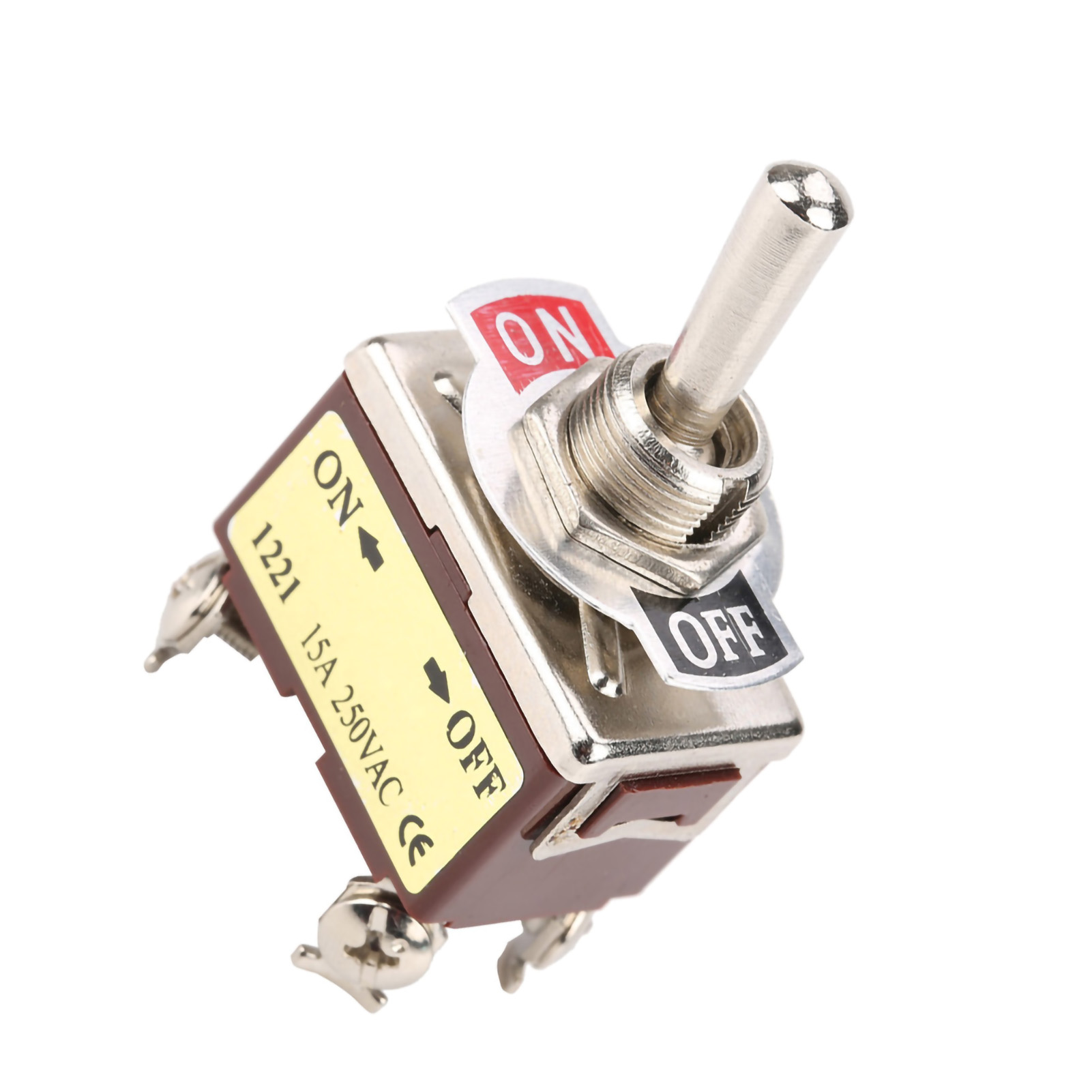 5 Stück Ein/aus-kippschalter Mit 2 Positionen, 4-polig, 12-mm-anschluss, 15 A, 250 V Ac
