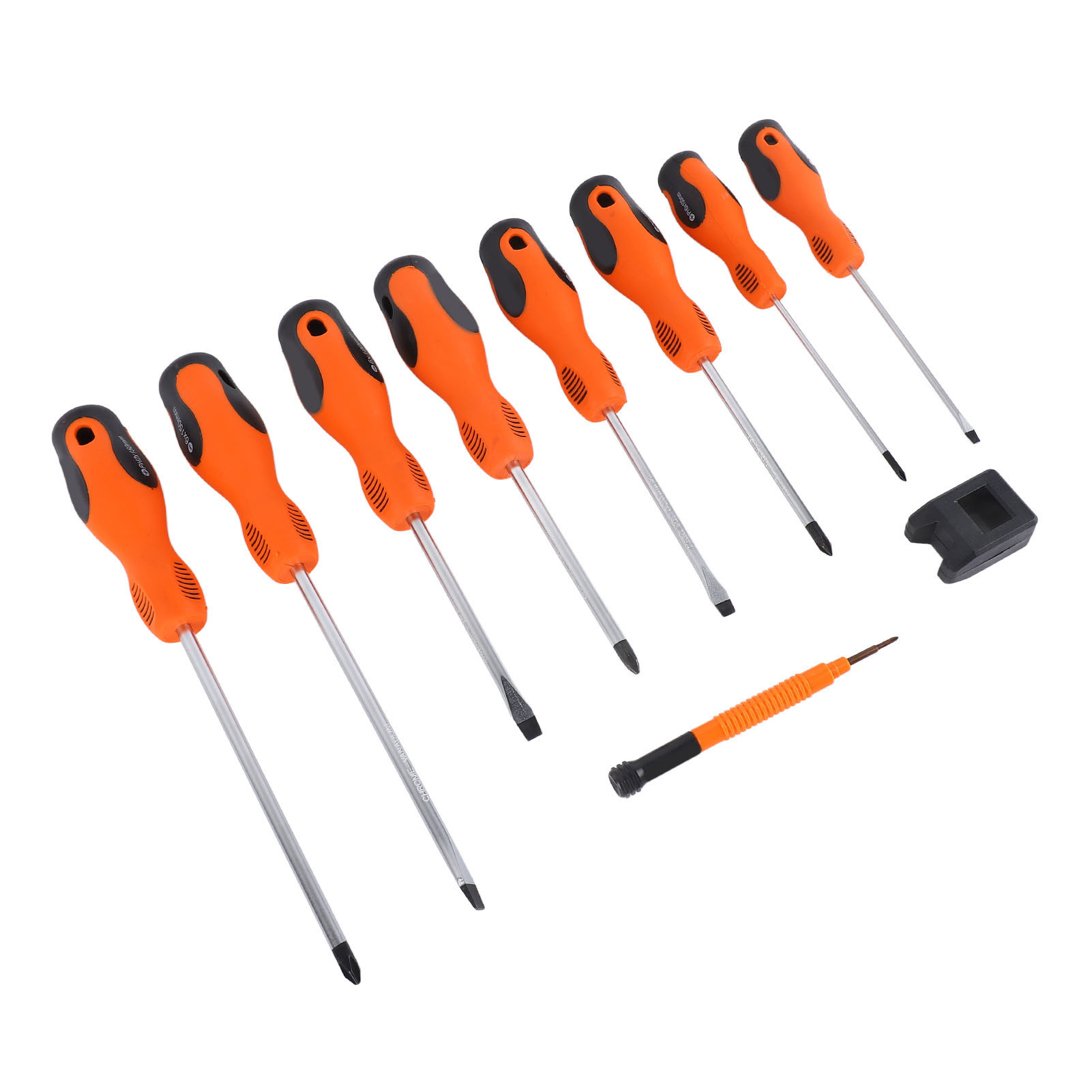 10-teiliges Schraubendreher-set Mit Stahlbits, Gummigriff, Kreuzschlitz Und Magnetkopf Für Reparatur Und Wartung