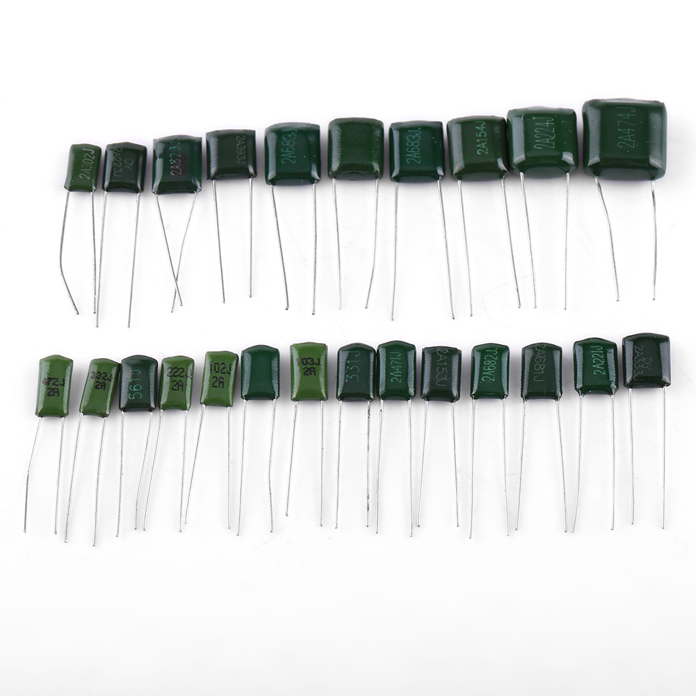 660 Stück Polyester-folien-papierkondensatoren, 24 Werte, 100 V, Sortiment, 0,22 Nf Bis 470 Nf
