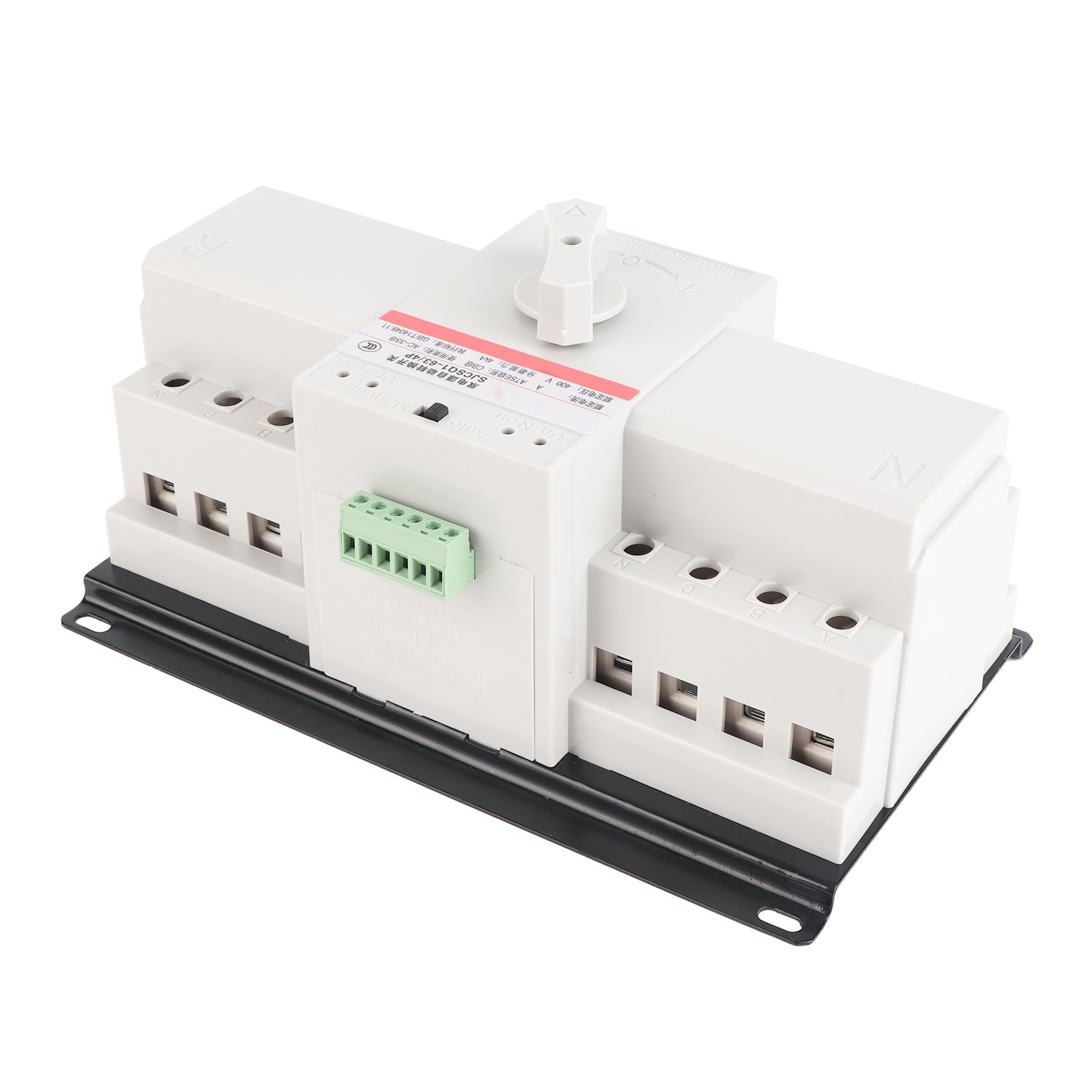 Automatischer Umschalter Mit Zwei Leistungsstufen, Elektrischer Wahlschalter, 400 V Ac, 63 A, 4 Ka, Brandschutztyp
