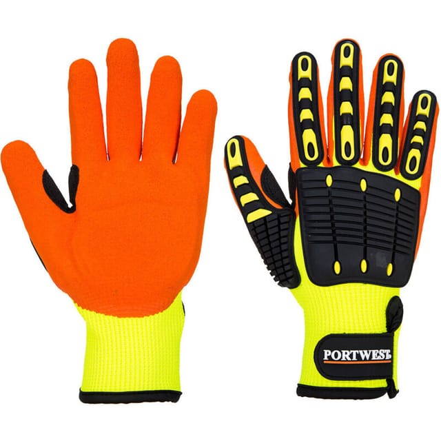 Schutzhandschuhe Anti-Impact Grip Gelb/Orange L - Größe 9
