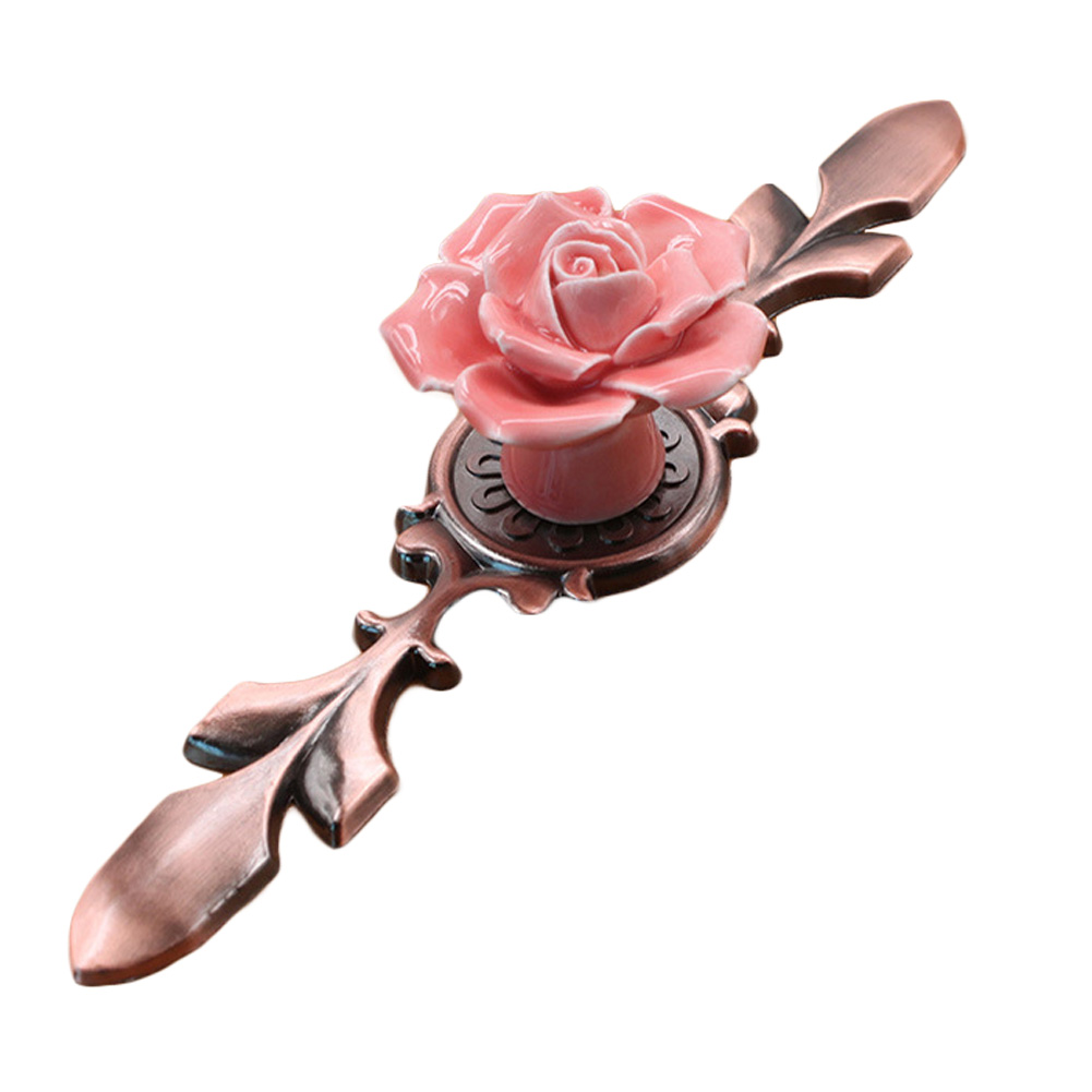 Türgriff Mit Sockel Aus Rosafarbener Keramiklegierung, Schubladengriff, Schrankgriff, Kleiderbügelgriff Nr. 6