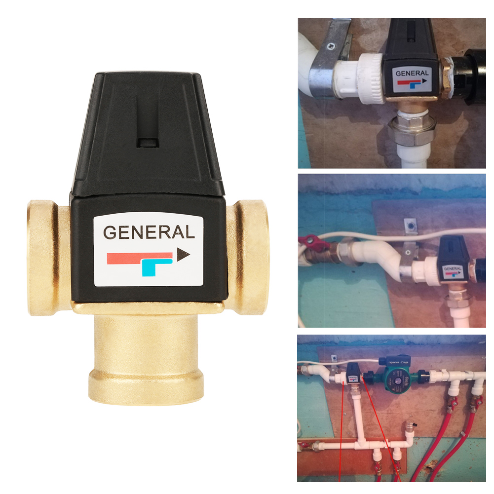 3-wege-thermostat-mischventil Aus Messing Mit Dn20-innengewinde Für Solarwarmwasserbereiter