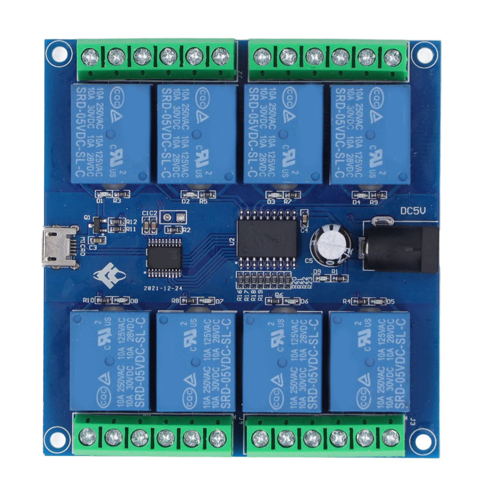 Usb-treiberfreies Relaismodul, 8 Kanäle, 5 V, Stabile Intelligente Steuerrelaisplatine Für Mechatronik