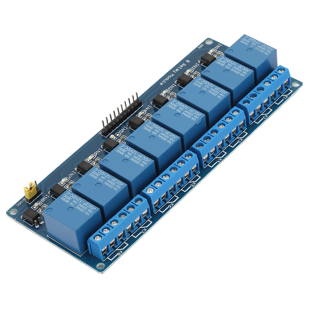 8-kanal-relaismodul Mit Optokoppler-isolation, Blaue Platine, Sps-relaismodul Für Steuerung (12 V)