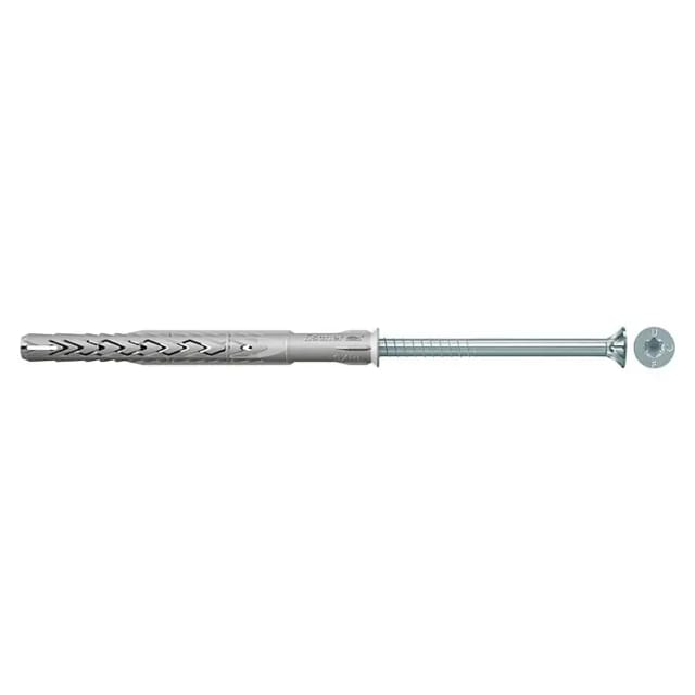 Fischer - sxrl t Rahmendübel 10x180 Langschaftdübel mit vormontierter Senkkopfschraube, Stahl verzinkt