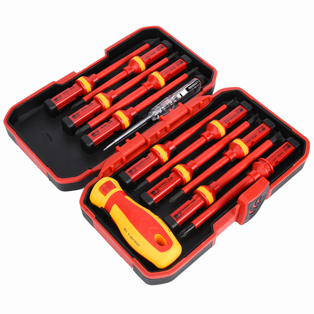 13-teiliges Schraubendreher-set Mit Isolierendem Kunststoffgriff, Schraubendreher-set Für Elektriker, Handreparaturwerkzeug A160235